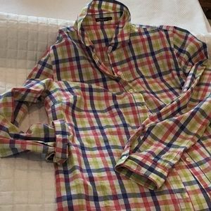 Cute check J McLaughlin Blouse
